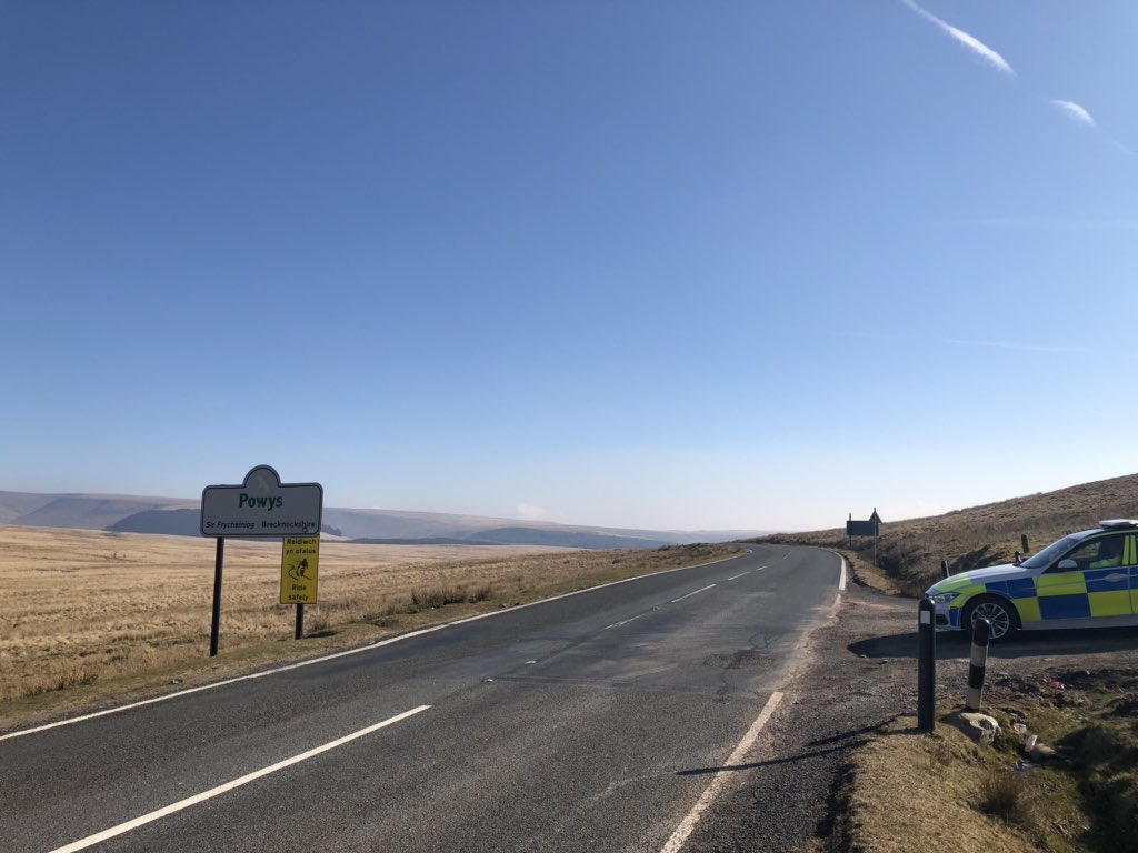 We are actively patrolling Mid & South Powys in relation to #OpDovecote - essential travel only is imperative to #ProtectTheNHS - driving for your daily exercise is not essential. #COVID2019 #StayHome ^1002&7018