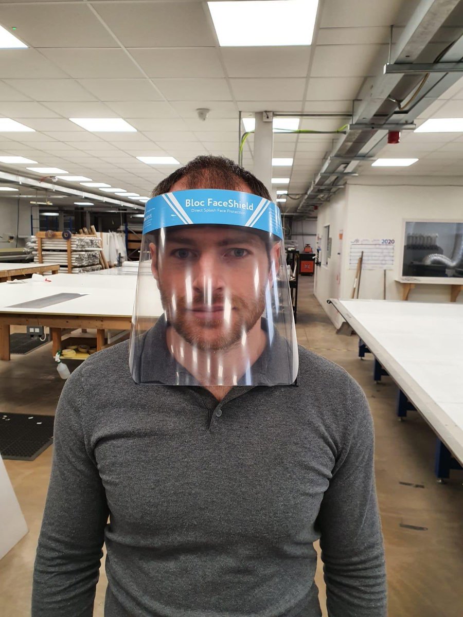 Another example of a local manufacturing firm adapting to help fight Covid 19

Bloc Blinds in Magherafelt is going into production of safety masks for hospital workers on Monday. 

The company has a prototype + the production line can produce 22,000 of these a day