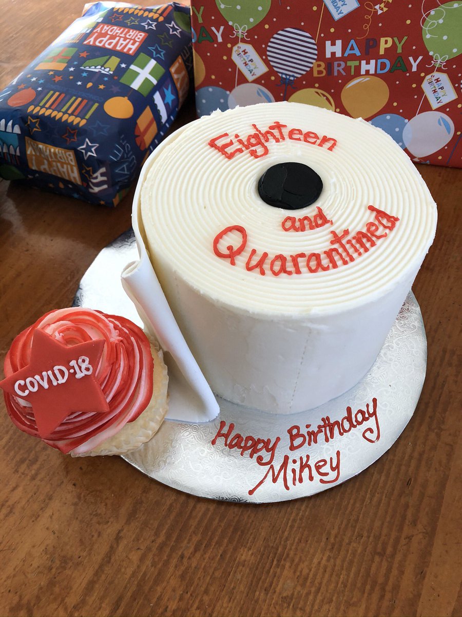 semery241's tweet photo. Happy 18th Birthday to my favorite middle! #MarchSadness #CoronaLockdown #QuarantineLife @chowdaheadz (loves his shirt) https://t.co/2ZJTUnxy88