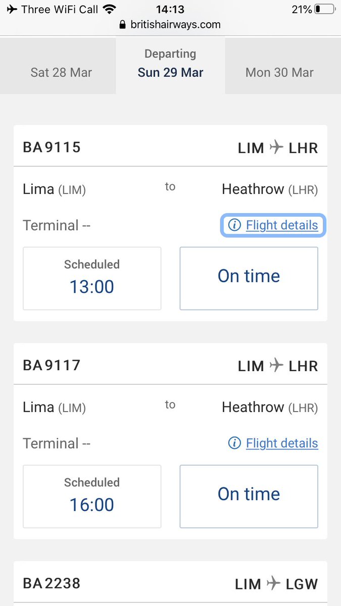 mark55921413's tweet photo. I’m going to retweet this regularly - there are FOUR BA FLIGHTS @British_Airways from LIMA to LONDON (2 Sunday, 1 Monday, 1 Tuesday). This is public information for everyone at https://t.co/6psoqNm8qi @UKinPeru @ukstuckinperu @kate_harrisson #ministerofhope #ukstuckinPeru https://t.co/N1AaQCJd7W