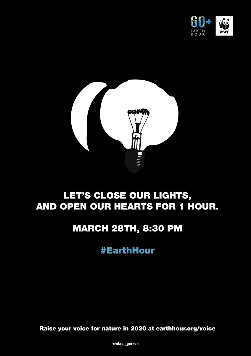 aksel_gurkan's tweet photo. @OneMinuteBriefs One Minute Brief of the Day: Create posters to encourage people around the world to take part in #EarthHour on the 28th March at 8:30pm (local time) with @EarthHour @WWF @wwf_uk https://t.co/nbEHyzgVf7