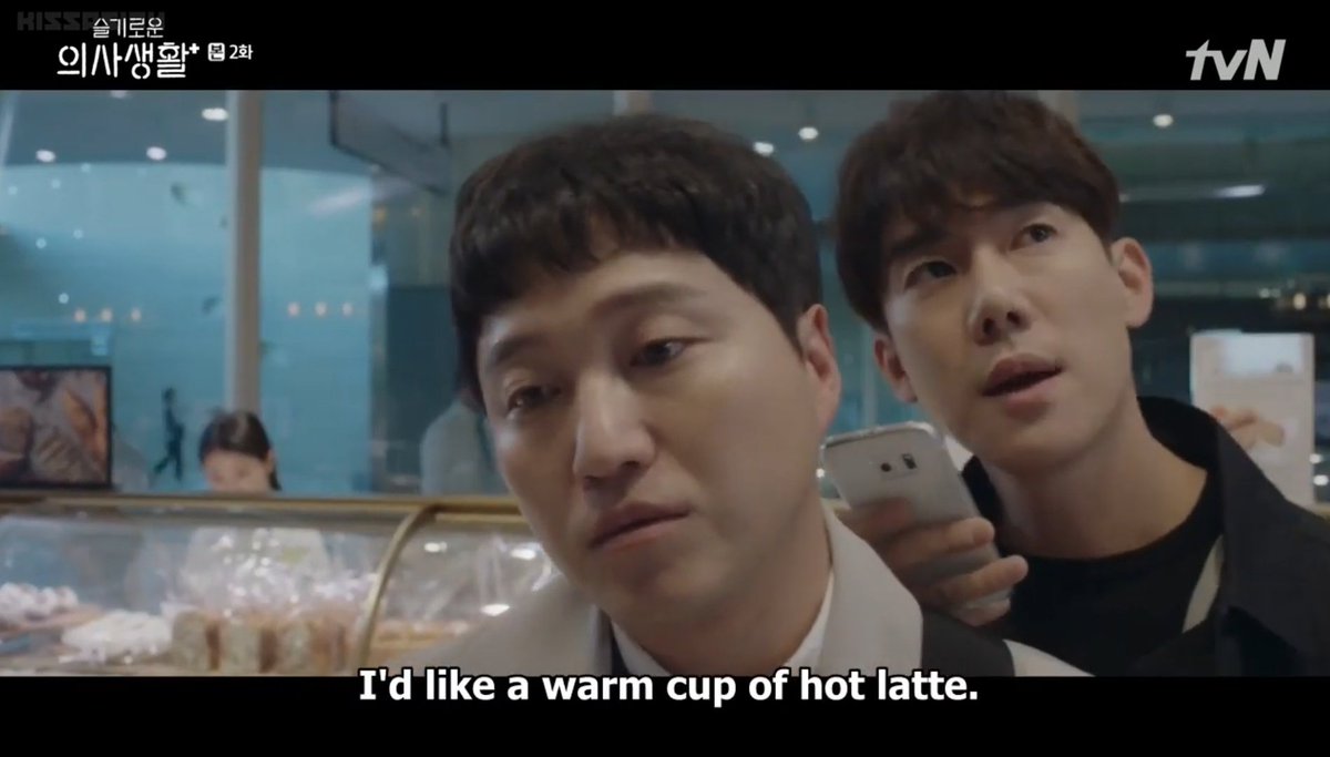 1. He doesn't like spicy food 2. He likes to order "a warm cup of hot latte" 3. He is allergic to one(?) of the ingredients in Seafood Stew, not yet known what it is.  #AhnJeongWon  #HospitalPlaylist  #YooYeonSeok  #안정원  #슬기로운의사생활  #유연석