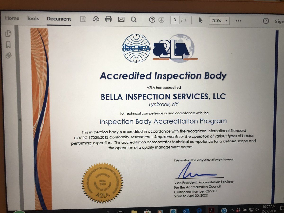Super proud that our company is now accredited with the well respected A2LA.  #qualityinconstruction