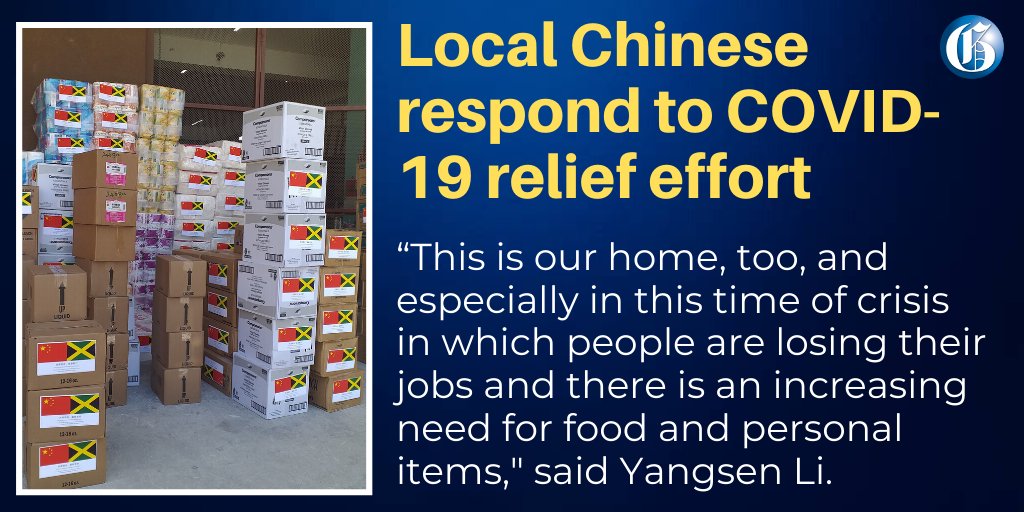 JamaicaGleaner's tweet photo. The local Chinese community, which is oftentimes accused of not being receptive to integration, has joined the all-hands-on-deck approach in a bid to cushion the impact of COVID-19. Read more: https://t.co/DgREscMjgC #GLNRToday https://t.co/GQiLhqFxtl