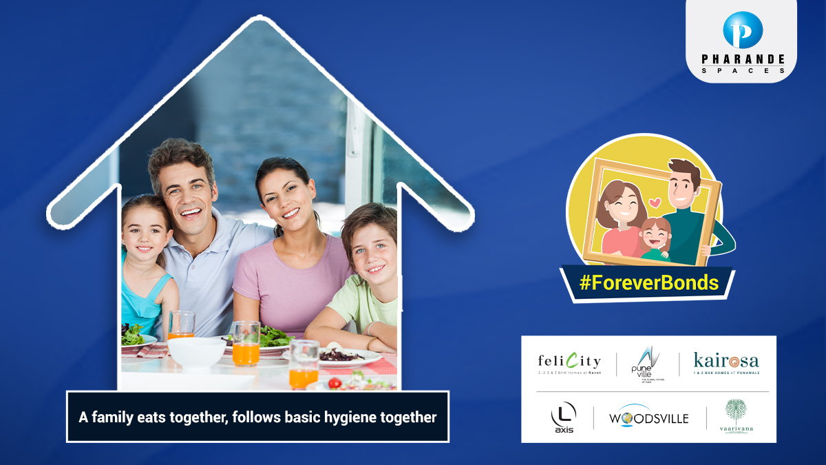 Pharande_Spaces's tweet photo. it’s time to strengthen the #ForeverBonds with close ones. Be the family that eats together, laughs together and stays healthy together.
#StayHomeStaySafe #FamilyTime #MaintainHygiene #SocialDistancing
#PharandeSpaces https://t.co/VWcV7utuQk