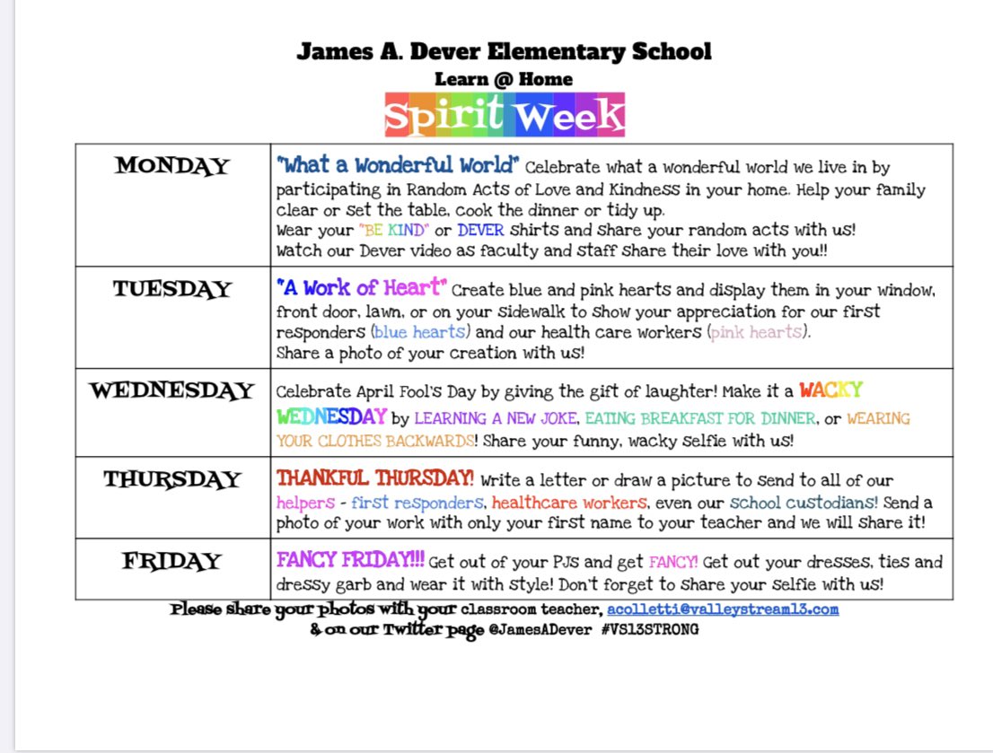 mrslupo13's tweet photo. Show us your spirit Dolphins!  Virtual Spirit Week Starts Monday!  Send pics to me and I will share 🙂. #showusyourspirit #vs13strong #dedicatedatdever @GruenDarren @VS13UFSD @JamesADever https://t.co/cEUolUOg7g