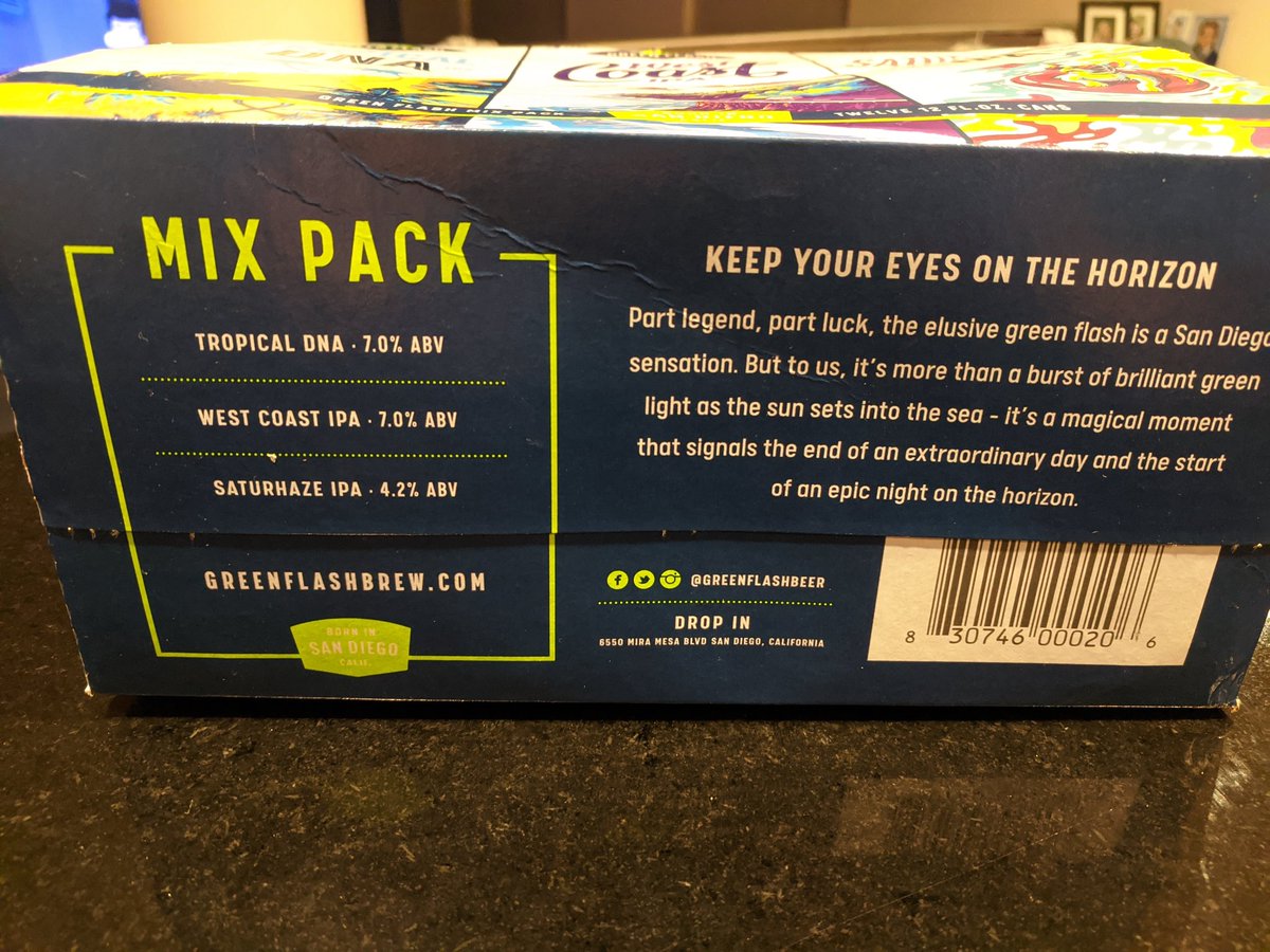 SuperDuane's tweet photo. Spectacular pack from one of my all time favourites @GreenFlashBeer ... Arrived in Australia via the mighty @dutchtrading_co for their now cancelled #Dankfest. My pleasure indeed  #KeepingLocalAlive https://t.co/7uC1vaovVS