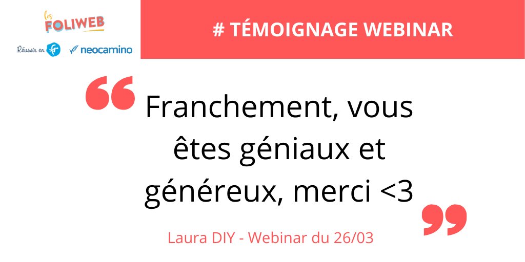 Foliweb's tweet photo. Cette semaine vous avez été plus de 1000 participants à nos 4 webinars, avec une explosion des stats pour le dernier, avec 4⃣2⃣0⃣ participants 🚀👏

Bravo aux TPE dynamiques et merci à nos supers intervenants

#TPE #Foliwebinar #web #RestezChezVous
@ReussirEnFr @AFNIC @neocamino https://t.co/lEZaYn52QW