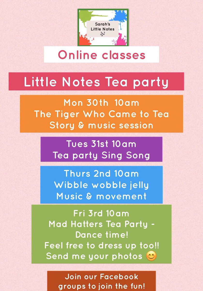 littlenotes_bfd's tweet photo. Next week for my online classes 
.
.
#toddlermusic #preschool #music #TheShowMustGoOn #onlineclasses #thetigerwhocametotea #TeaParty https://t.co/7HuiAB7g86