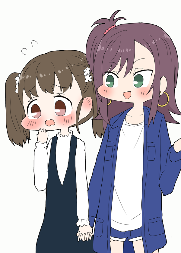 「サトちゃんとのお出かけでこれってデートなのではと思ったら恥ずかしくなってきたリン」|明日葉トモロウ/ダービーガールズ８【C-33】のイラスト