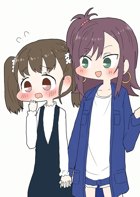 サトちゃんとのお出かけでこれってデートなのではと思ったら恥ずかしくなってきたリンちゃん #はいふり 