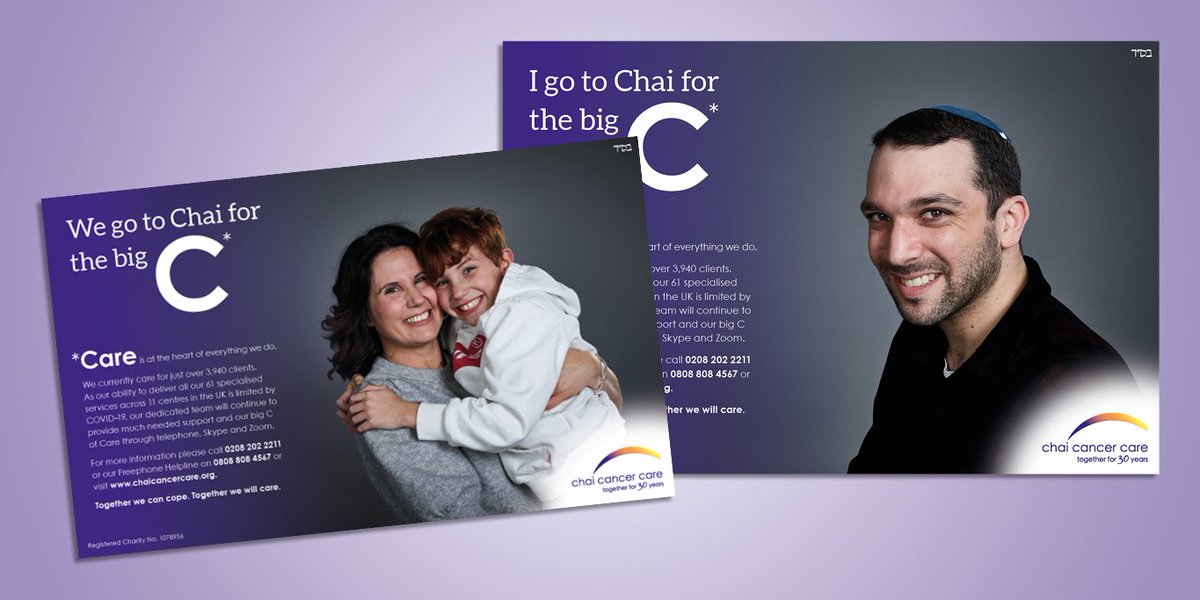 creativeandcomm's tweet photo. For years ‘The Big C’ was a euphemism for cancer. @ChaiCancerCare is breaking taboos and boundaries and embracing thousands of people each year with the big C of Care. 2/2
#campaign #creativeagency #livecreativeandcommercial @barryfrankfurt @CharGill https://t.co/rGvzsiVXmN