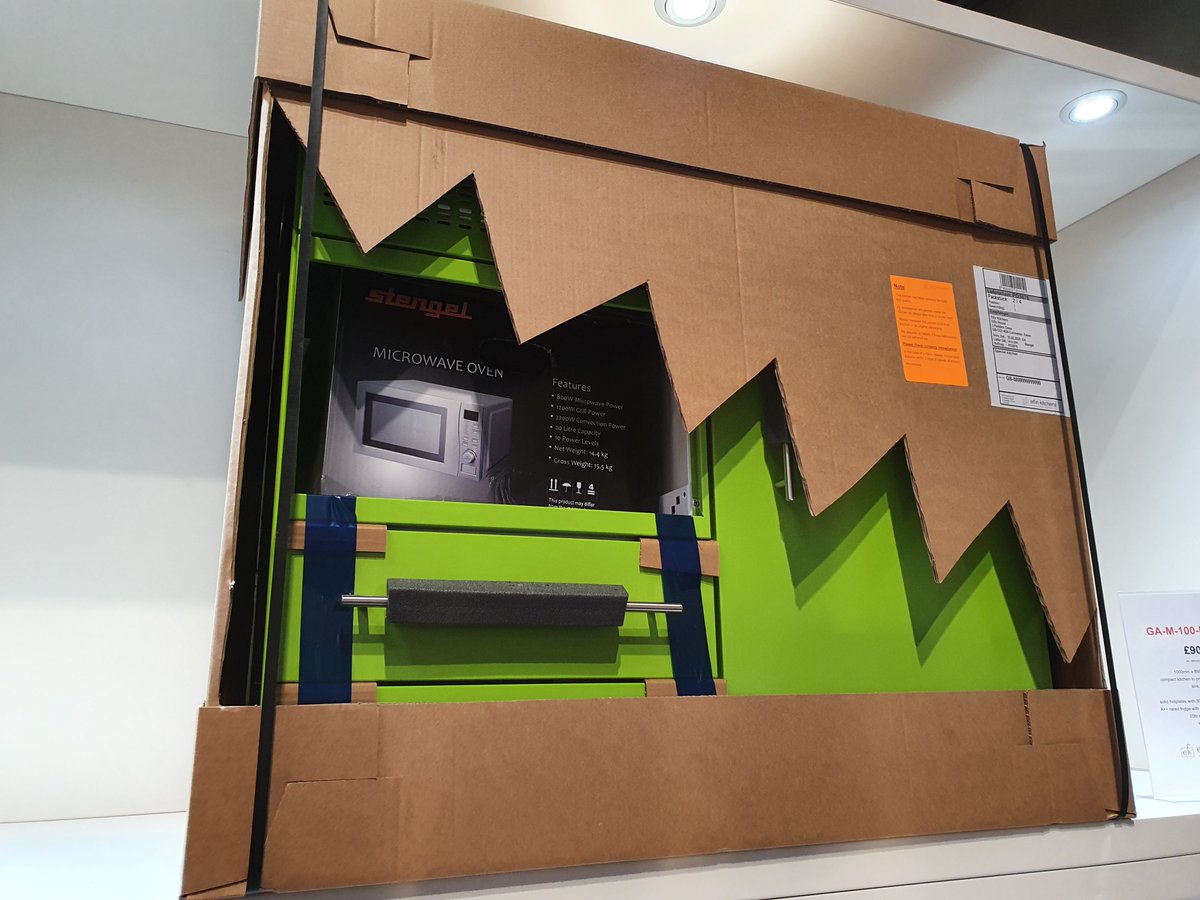 We have a new lime green 1000 wide mini kitchen it is now monster green trying to get out of the box #MiniKitchen #NewMiniKitchen #SmallKitchen #GreenKitchen