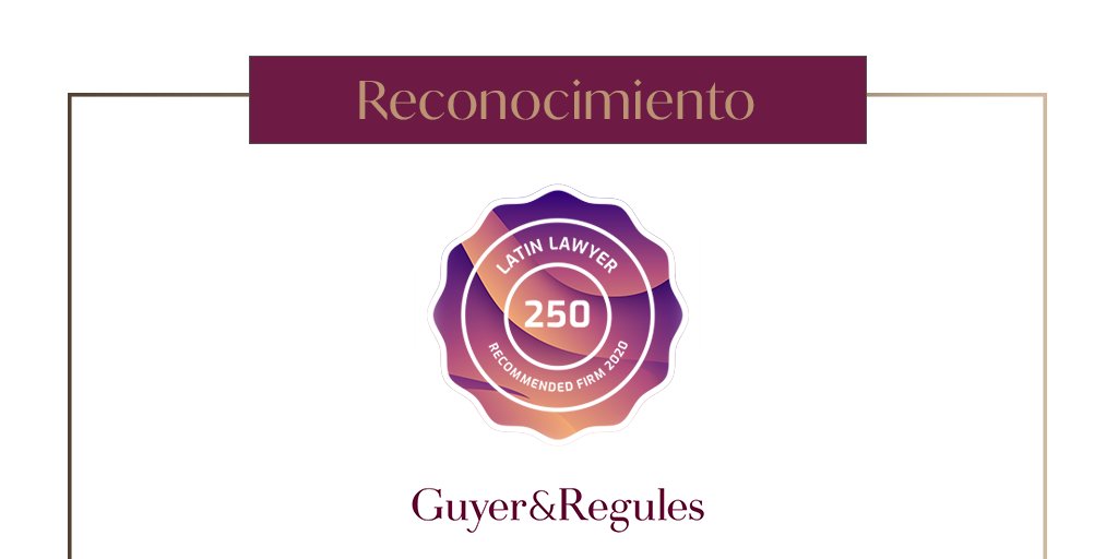 🏆Una vez más, <a href="/Latin_Lawyer/">Latin Lawyer</a> 250 distingue a Guyer &amp; Regules como Firma Recomendada, con la distinción de ser una "Elite dealmaker at top of its game". ¡Muchas gracias por el reconocimiento! #GuyeryRegules #LL250 #LatinLawyer #Reconocimiento