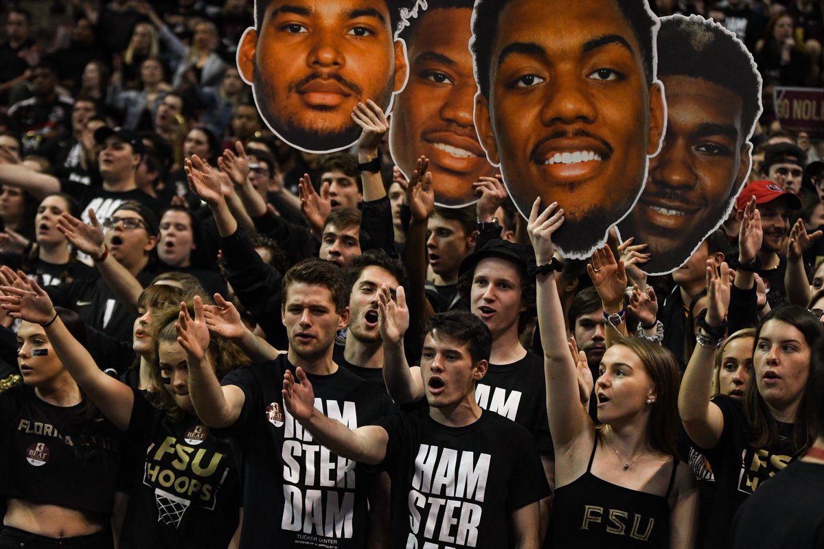 FSUTickets's tweet photo. #FlashbackFriday ft. @FSUHoops &amp; the @NoleZoneFSU 

Sold out blackout - a night to remember at the Tuck 🖤 https://t.co/uNiV5vHc6v