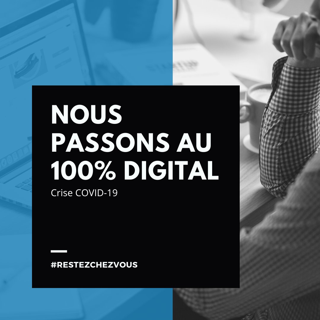 devloptacom's tweet photo. En ces temps compliqués de #COVID19france nous adaptons nos méthodes et passont en mode 100% #digital. Tous les rendez-vous et ateliers seront en #visioconference pour nos clients.
Aidons les entreprises à maintenir le cap avec un mot d'ordre #RestezChezVous https://t.co/KQ83gdypuq