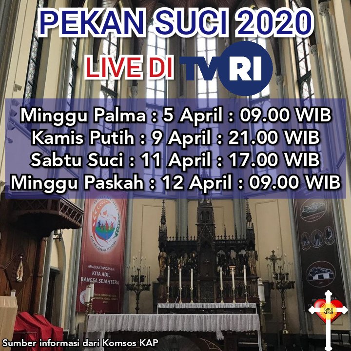 Jadwal Misa Tvri 2021 - Jadwal Tvri Belajar Dari Rumah ...