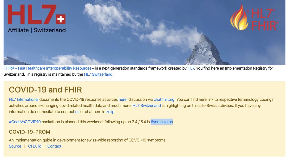 HL7_ch's tweet photo. need an API or exchange health data at #CodeVsCOVID19  or #versusvirus? see https://t.co/qtgBqPZRfV for related #covid-19 infos https://t.co/pNgoJoTnhS