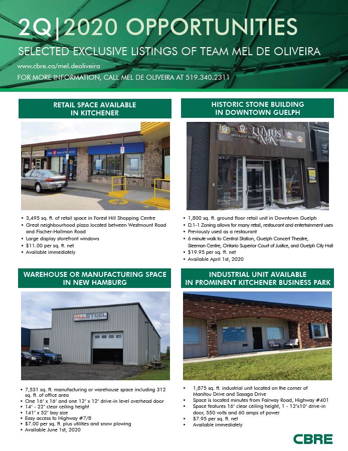 View our Current Opportunities Brochure here: bit.ly/3dv8Dxy

#CBRE #CommercialRealEstate #CRE #commercialproperty #retail #office #industrial