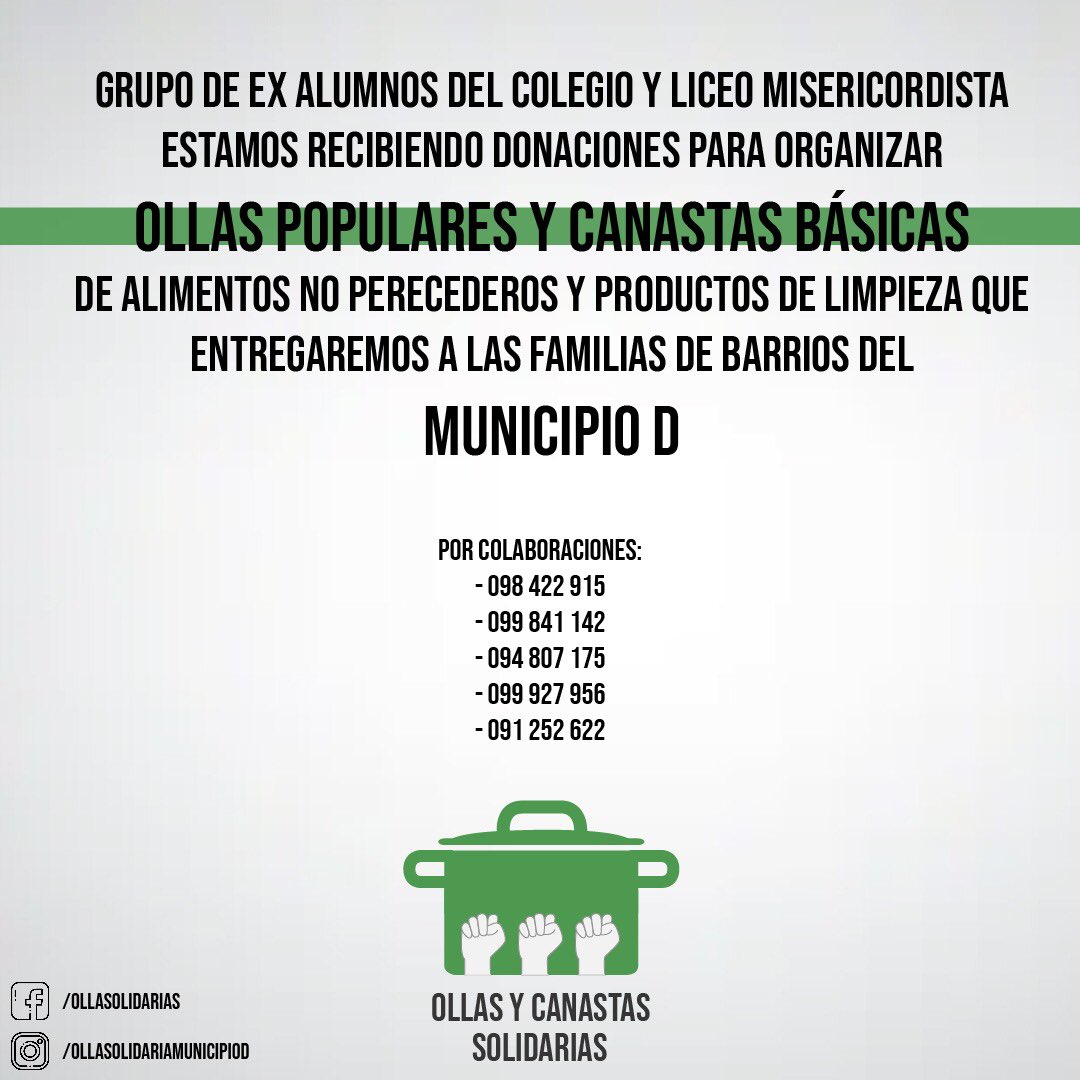 vickymderitis's tweet photo. NO HAY QUE OLVIDARSE DE LOS QUE MÁS NOS NECESITAN ✊🏼♥️
Por Favor compartan!
Cualquier tipo de ayuda sirve y mucho! https://t.co/yvcwN9hwpJ