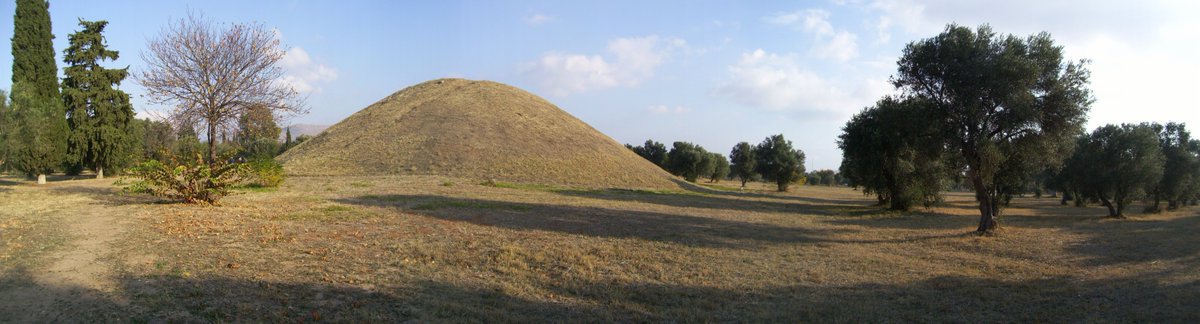 The Athenians similarly erected monuments to their fallen war dead. The fallen soldiers at the Battle of Marathon against the Persians (490 B.C.) were buried together under a mound near the battleground (Thuc. 2.34)You can visit today (after the lockdown is over)/5