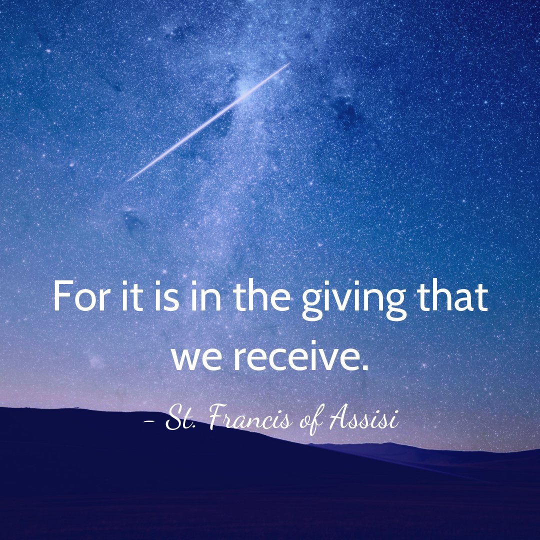 charityhowto's tweet photo. “For it is in giving that we receive.”  –  St. Francis of Assisi #nptalk #nonprofit #CharityHowTo #DoGood https://t.co/BYFvblcr9E