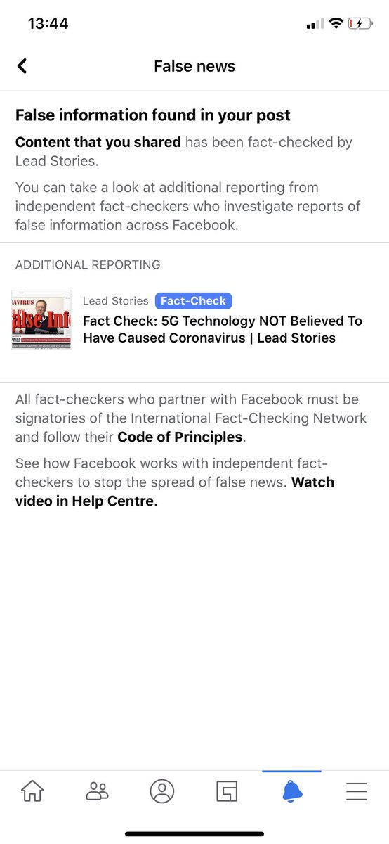 henrybarker0161's tweet photo. Regardless if the 5g theory is true or not facebook removed it pretty quickly or there fact check department... https://t.co/0HZldWjuDB