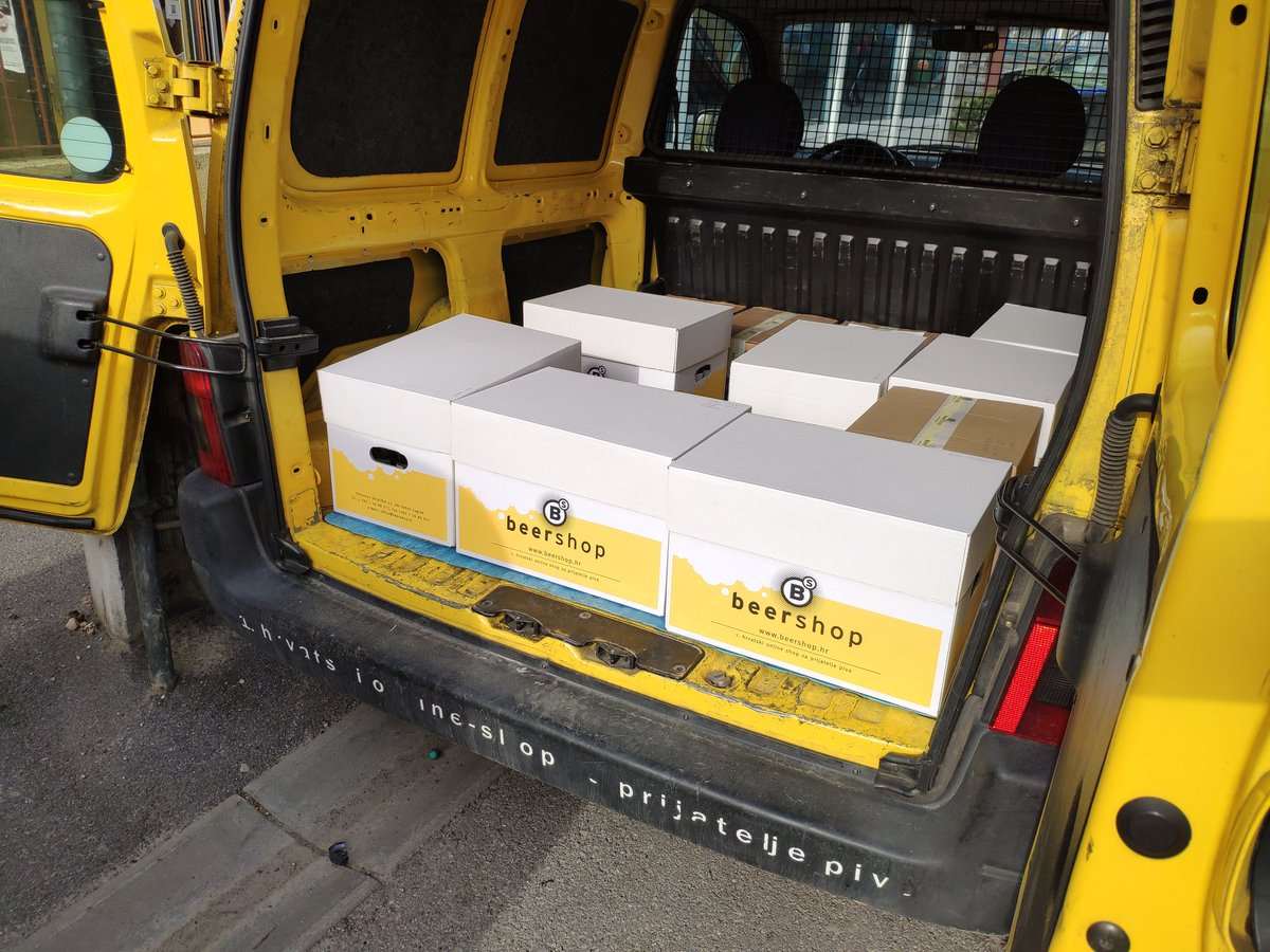 Poslijepodnevna dostava kreće. Svi koji su do 15:00 naručili danas dobiju svoj paket! Što se nas tiče - žednih neće biti. 😉🍻🙃