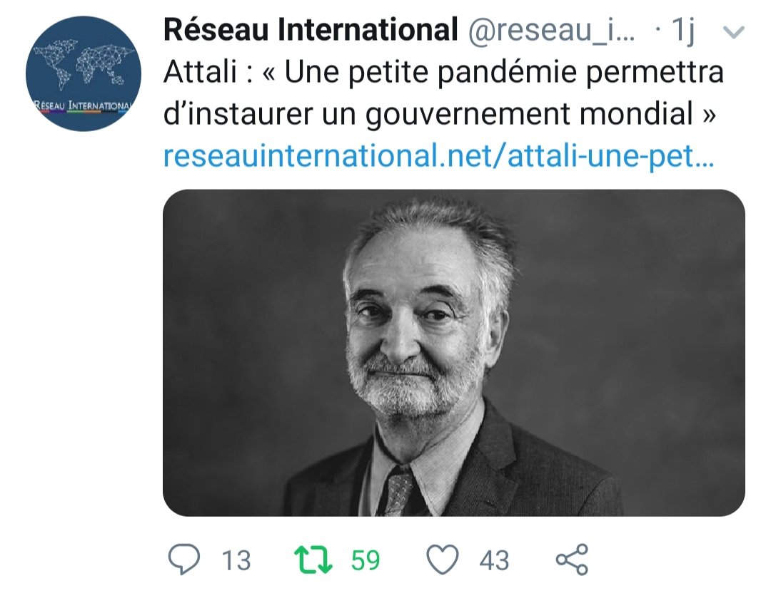 Et voilà. On vous l'avait dit ou pas ?  https://www.alterinfo.net/notes/ROYAUME-UNI-Gordon-Brown-appelle-a-un-gouvernement-mondial-pour-lutter-contre-le-coronavirus_b44110040.html https://twitter.com/FX_Obrador/status/1243549189365207042?s=19