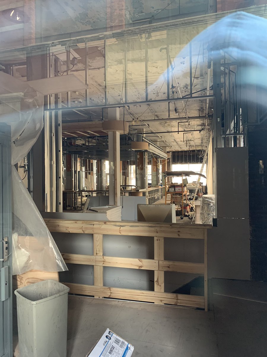 BacktoDetroit's tweet photo. New restaurant coming to Woodward. Beer hall progress on Washington. Corktown development plans. New coffee joint opens (soon) in Wayne State’s Mike Ilitch School of Business. https://t.co/8Zpuvm1MuP