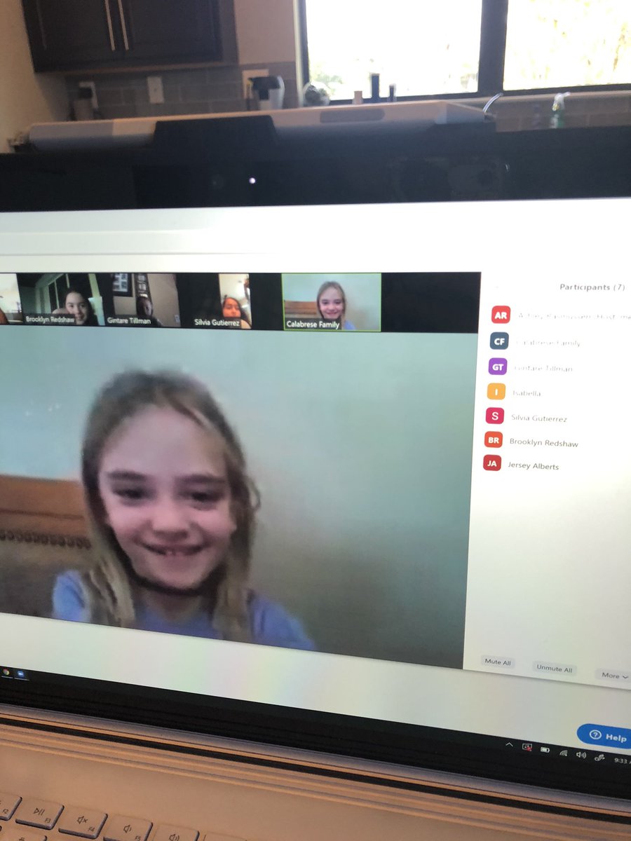 Rasmussen2nd's tweet photo. ELearning has been a new experience for us all. We were all so excited to see each other this morning! We may not be able to hug right now but we could definitely high five 🖐 @CESCorkyBear https://t.co/eIs2Kw3Xys