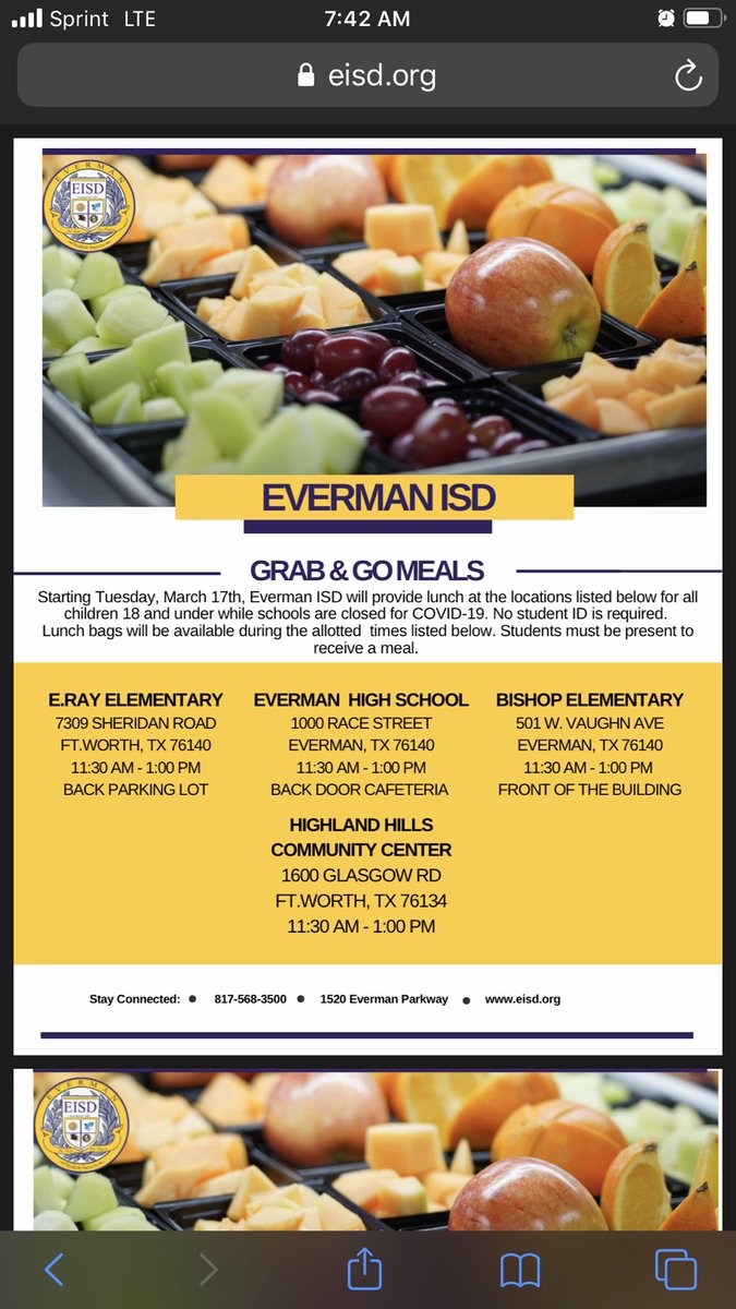 cheriepace's tweet photo. Coronavirus invaded our world and caused some disruption to our educational system.  @EvermanISD has made this transition almost seamless!  I LOVE my district! Thanks for everything you do for our kids!  💜💛 @Academy_EISD, @SuperEISD &amp; @Russellettes you are all outstanding!!! https://t.co/XCFkaT55Fi