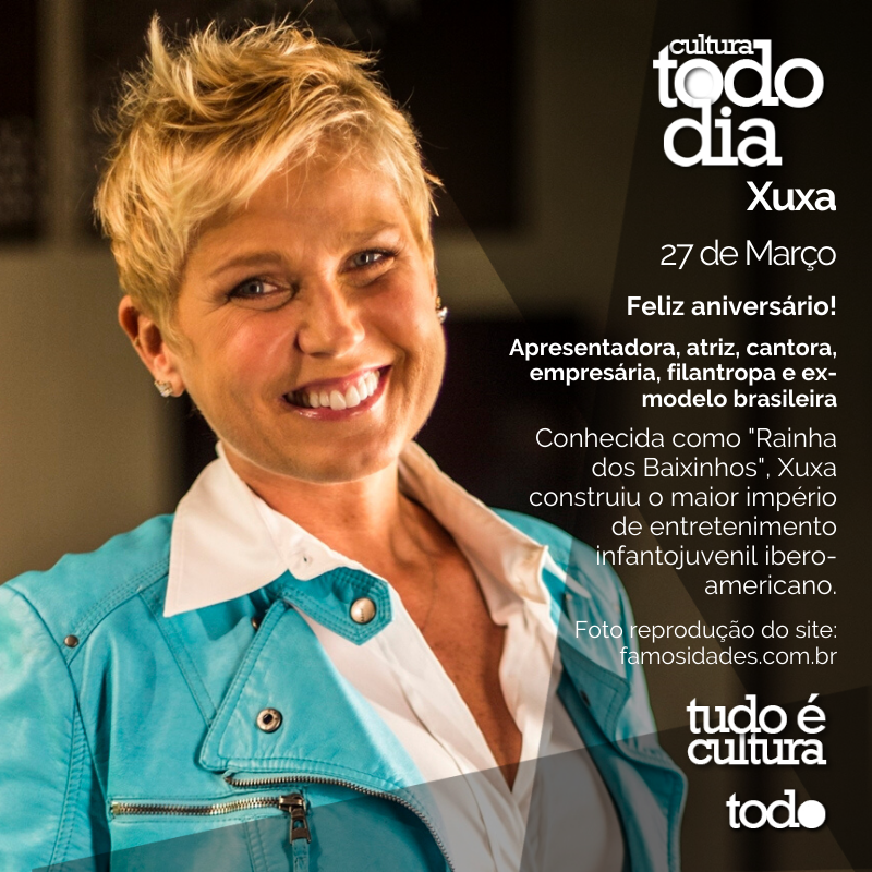 cultura_tudo's tweet photo. Xuxa
27 de Março
Feliz aniversário!
Apresentadora, atriz, cantora, empresária, filantropa e ex-modelo brasileira
Foto reprodução do site:
https://t.co/LXi2r877Lo
#cultura #todocultura #tudoecultura #culturatododia #apresentadora #cantora #empresaria #filantropa #xuxa https://t.co/5ejMFnC1Cd