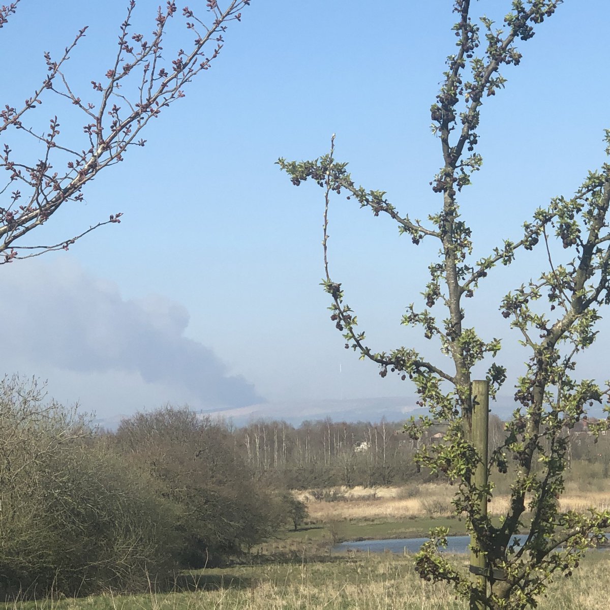 janeslaws's tweet photo. We can see lots of thick black smoke on Winter Hill. Hoping it’s not the moorland again. https://t.co/BMFYbxIwi1