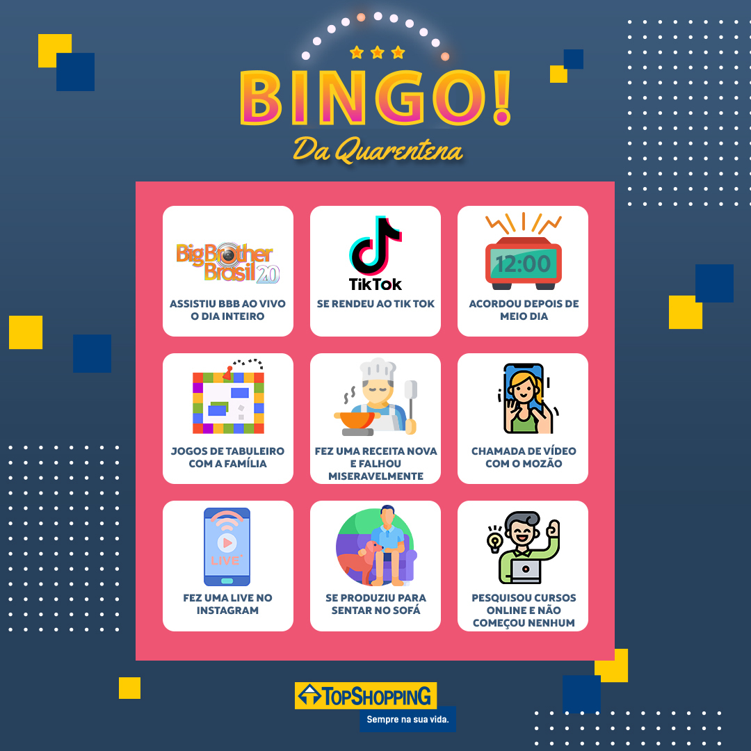 topshopping_'s tweet photo. Vamos ver quem ganha no bingo da quarentena? https://t.co/To0qJ9qlsg