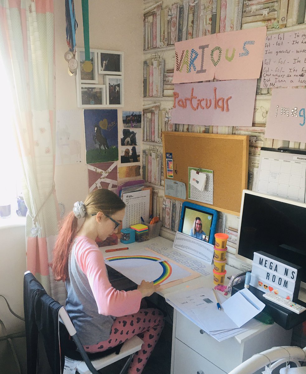 mandymuirMB's tweet photo. Multi sensory learning this morning via zoom from @ToucanEducation specialist dyslexia tuition...not one to be beaten by this virus 👏💪💙 #differentwayoflearning https://t.co/8bHjkE1OE8