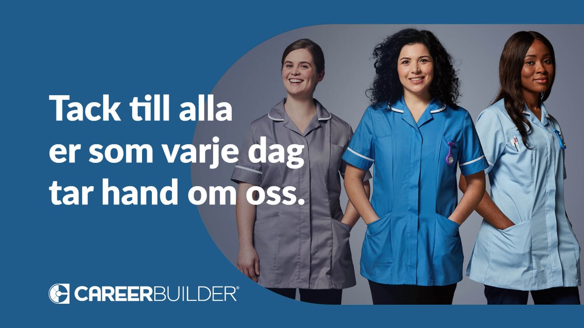 På CareerBuilder uppmanas alla att arbeta hemifrån, men det är det inte alla som kan. Idag vill vi uppmärksamma alla er som jobbar inom vården som står i frontlinjen för att bekämpa #Covid19, tack för allt ni gör.

#COVID19sverige #COVID19SWEDEN #Coronasverige