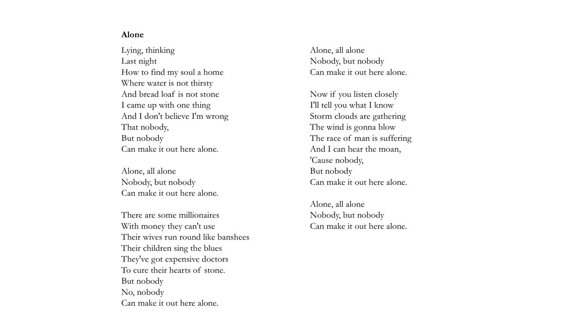 Felix M Simon On Twitter 10 N Poem Alone By Maya Angelou