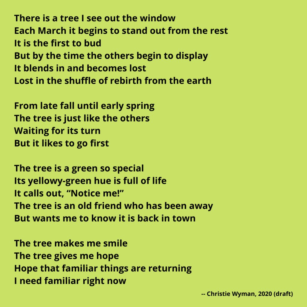 WymansWonders's tweet photo. There Is A Tree #SOLC20 #SOL20 #PoetryFriday https://t.co/etVj5vJqgo https://t.co/75jD8vFIUY