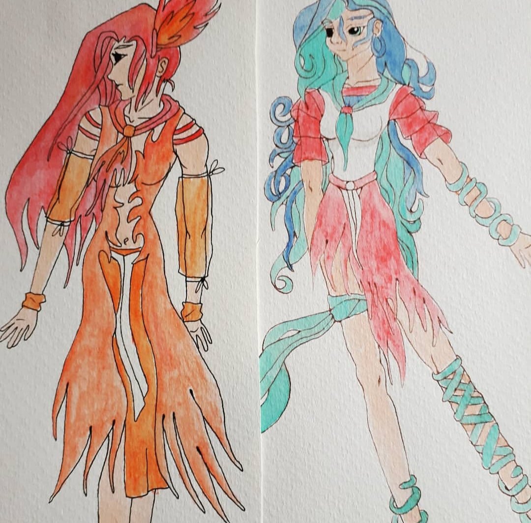 Manga_Schule's tweet photo. #mangaga #StayAtHome #StayHome #senshi #magicalgirl #COVID2019 #QuarantineLife #originalart #traditionalart #sketchbook https://t.co/yPudKigYKi