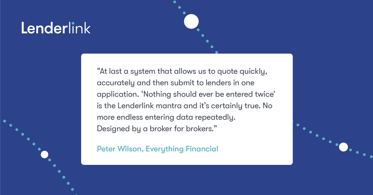 Our API integration means you only have to fill out one universal application form, saving you and your team time, money and headache.

Find out more about Lenderlink CRM: lenderlink.co.uk/crm