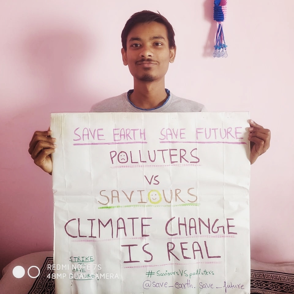 herIdioticfool's tweet photo. "Due to some Profit Earners we are in GREAT LOSS.
The loss is so much big that it costs whole Earth."
@_SESF_ 
#ClimateStrike Week-10
Stay At Home and Think How to tackle the BIGGEST GLOBAL CRISIS, #ClimateCrisis .

Climate change IS taking millions of life.
#ClimateStrikeOnline https://t.co/FmzvXlzx5s