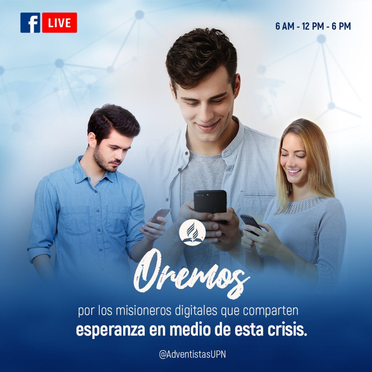 bill_quispe's tweet photo. En el plan de oración 6-12-6 oremos de manera especial por el proyecto #MisionerosDigitales que comparten esperanza en medio de la crisis #YoMeQuedoEnCasa #SemanaSanta2020 @prertonkohler https://t.co/9190HaH31K