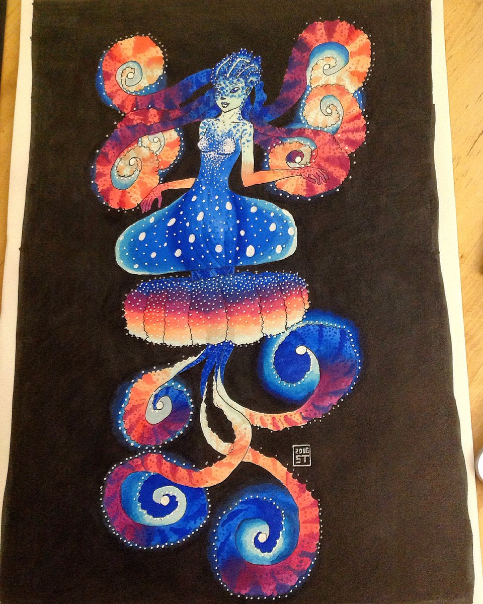 Song_Thread's tweet photo. Artful Friday.
This is an older piece. I have an obsession with mermaids. I confess. Every May I try to participate with Mermay. This is one of those pieces. Swipe left to see the prep for this piece. And yes I did empty an entire black marker for this. https://t.co/Xn3A35eM0C