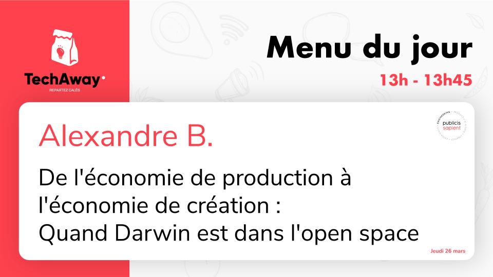 PubSapientEng's tweet photo. Vous avez été plus de 200 à venir partager vos repas lors de BBL 100% remote 🤩 

Pour le dernier TechAway de la semaine, Alexandre animera le talk : 
De l'économie de production à l'économie de création : Quand Darwin est dans l'open space

RDV à 13h 🎥 https://t.co/fjjNLzateO https://t.co/XnqLCjO8Rl