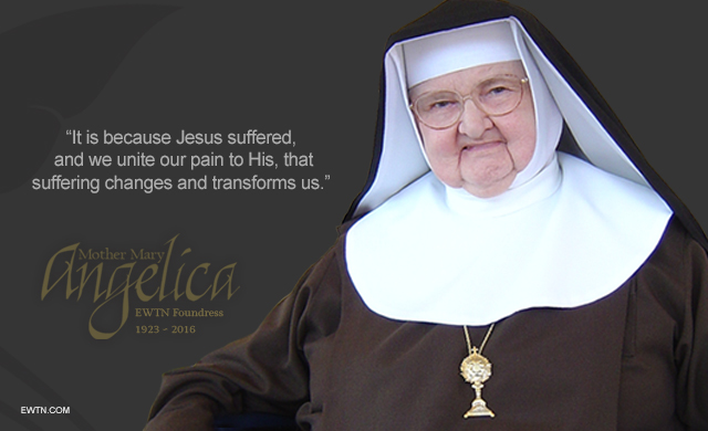 Today is the 4th Anniversary of Mother Angelica's Passing into Eternity

Not only did she show us the miraculous works God does when we trust Him, she showed us how He transforms suffering when we love Him and cling to Him. 

We miss you dearly, Mother!

ewtn.com/motherangelica/