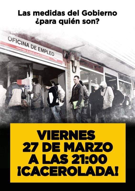 VicalvaroPueblo's tweet photo. Hoy #27M a las 21:00 ¡Saca #TuIndignacionAlBalcon! Desde Vicálvaro también saldremos a la #Cacerolada por más recursos sanitarios y en solidaridad con la lucha de l@s trabajador@s.

Esta #crisis no la podemos pagar l@s de siempre. ¡Por la #SanidadPública! https://t.co/jhN2K3GMIb