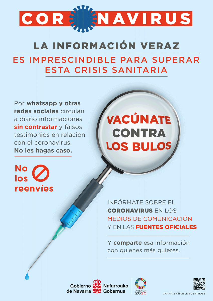COF_Navarra's tweet photo. ‼️ Vacúnate contra los bulos

👉Para luchar contra el #COVID19 es imprescindible contar con una información veraz ✅ https://t.co/gj1YxWIop5