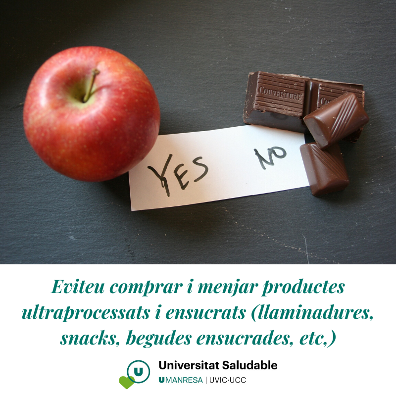 ℹ️ A les propostes d'exercici físic, avui, des d'Universitat Saludable, us fem algunes recomanacions sobre alimentació durant el confinament