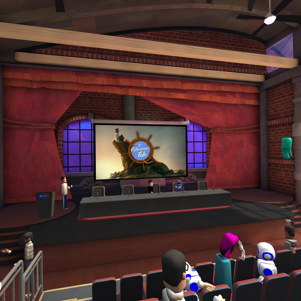 Was really nice to spend an hour out of the madness w/<a href="/Alexis_Moroz/">Alexis Moroz</a> for this AMA in <a href="/AltspaceVR/">AltspaceVR</a> !
Thanks <a href="/VRAwards/">AIXR XR Awards</a> for putting this together and
<a href="/Maze_Theory/">Maze Theory</a>'s Russ Harding 🙏